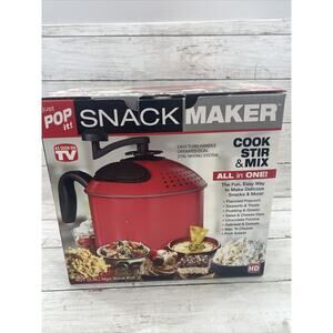Just Pop It Snack Maker Popcorn Cook Stir Mix All In One Snack Machine